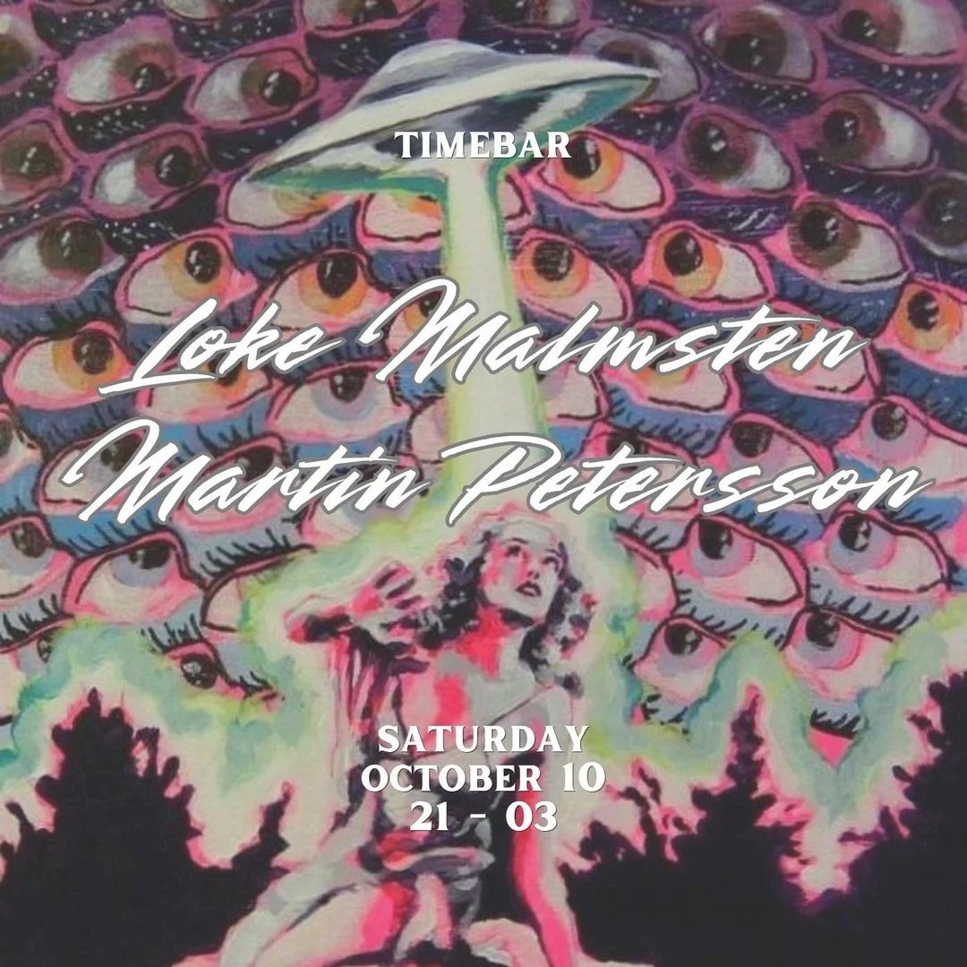 Originalaffisch för Loke Wahnsten och Martin Petersson på TIME den 10 oktober 2026