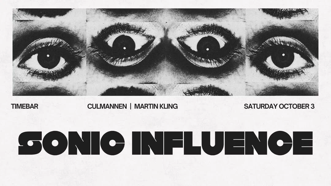 Originalaffisch för Sonic Influence med Culmannen och Martin Kling på TIME den 3 oktober 2026